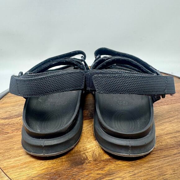 Birkenstock Kalahari Birko-Flor Black Hook & Loop Adjustable Sandals EU36 US L5 - Picture 4 of 9